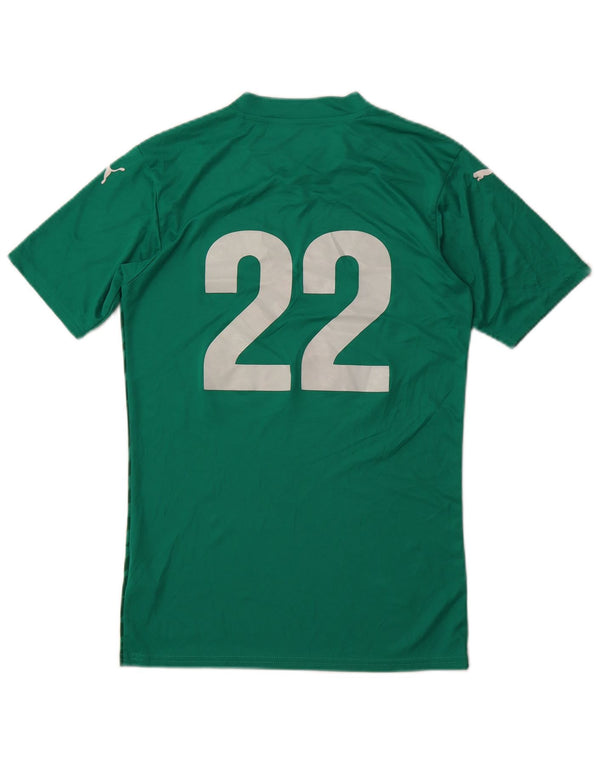 PUMA Camiseta gráfica para hombre Top Small Green Geométrico Poliéster