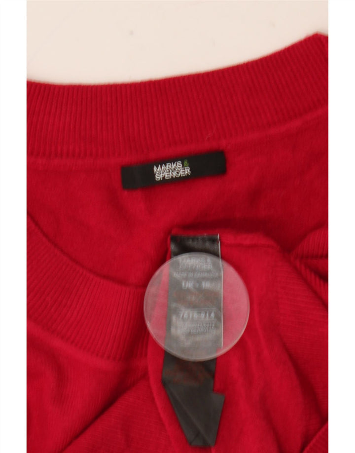 MARKS & SPENCER Suéter tipo cárdigan corto para mujer Reino Unido 10 Pequeño Acrílico rosa