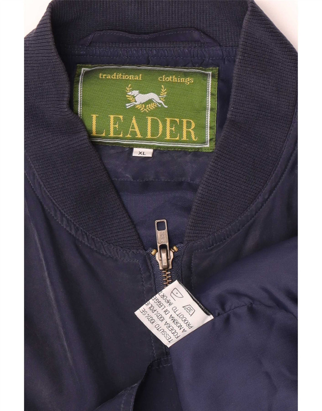 Leader Chaqueta Bomber para Hombre UK 42 XL Seda Azul Marino