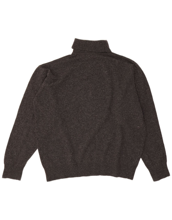 Lacoste Jersey con cuello vuelto para hombre Talla 6 XL Lana de cordero gris
