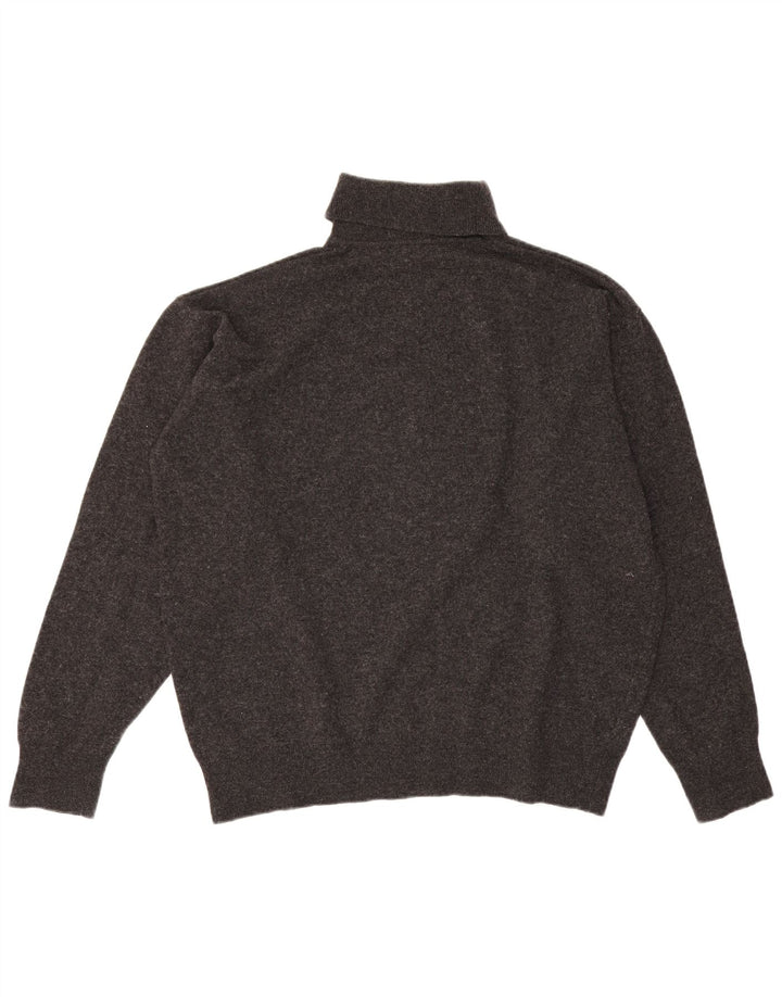 Lacoste Jersey con cuello vuelto para hombre Talla 6 XL Lana de cordero gris