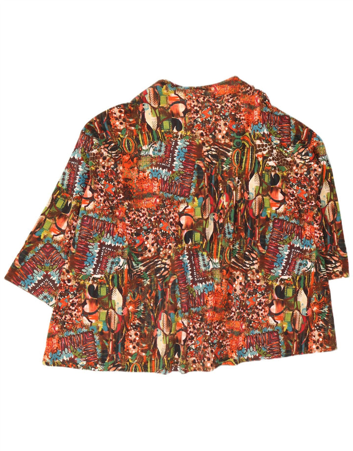 Mona Blusa camisera extragrande con estampado abstracto para mujer UK 20 2XL Multicolor