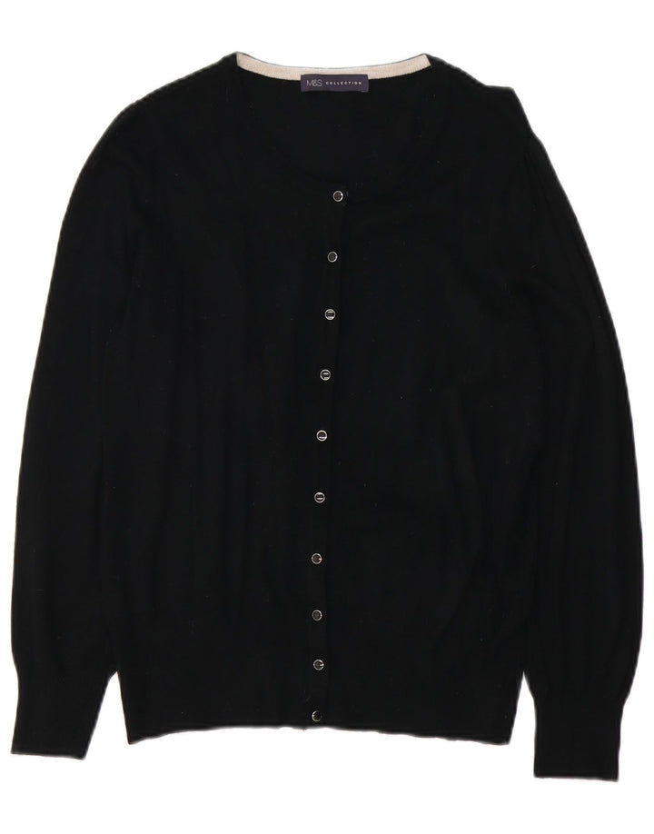 Marks & Spencer - Cárdigan para mujer, talla 40, viscosa negra mediana