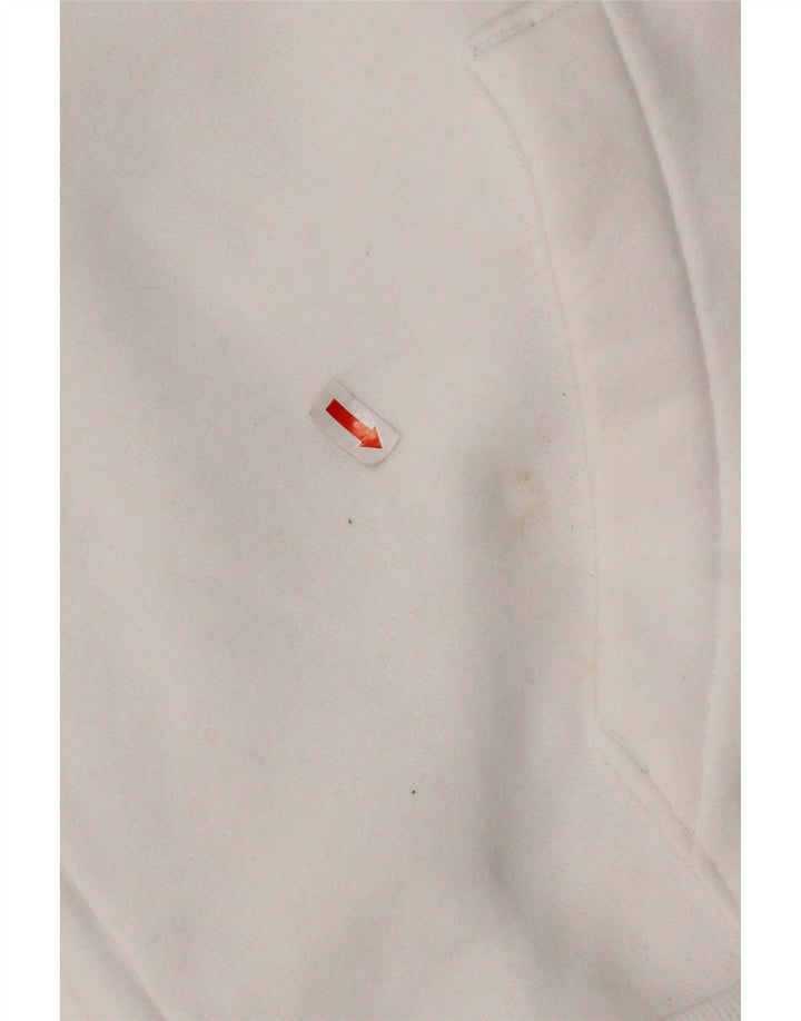 HOLLISTER Jersey con capucha para hombre, talla grande, algodón blanco