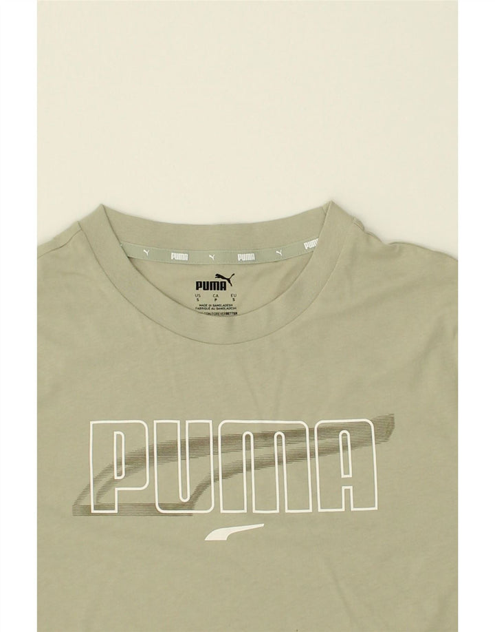 PUMA Mens Graphic T-Shirt Top Small Grey Cotton Vintage Puma and Second-Hand Puma from Messina Hembry 