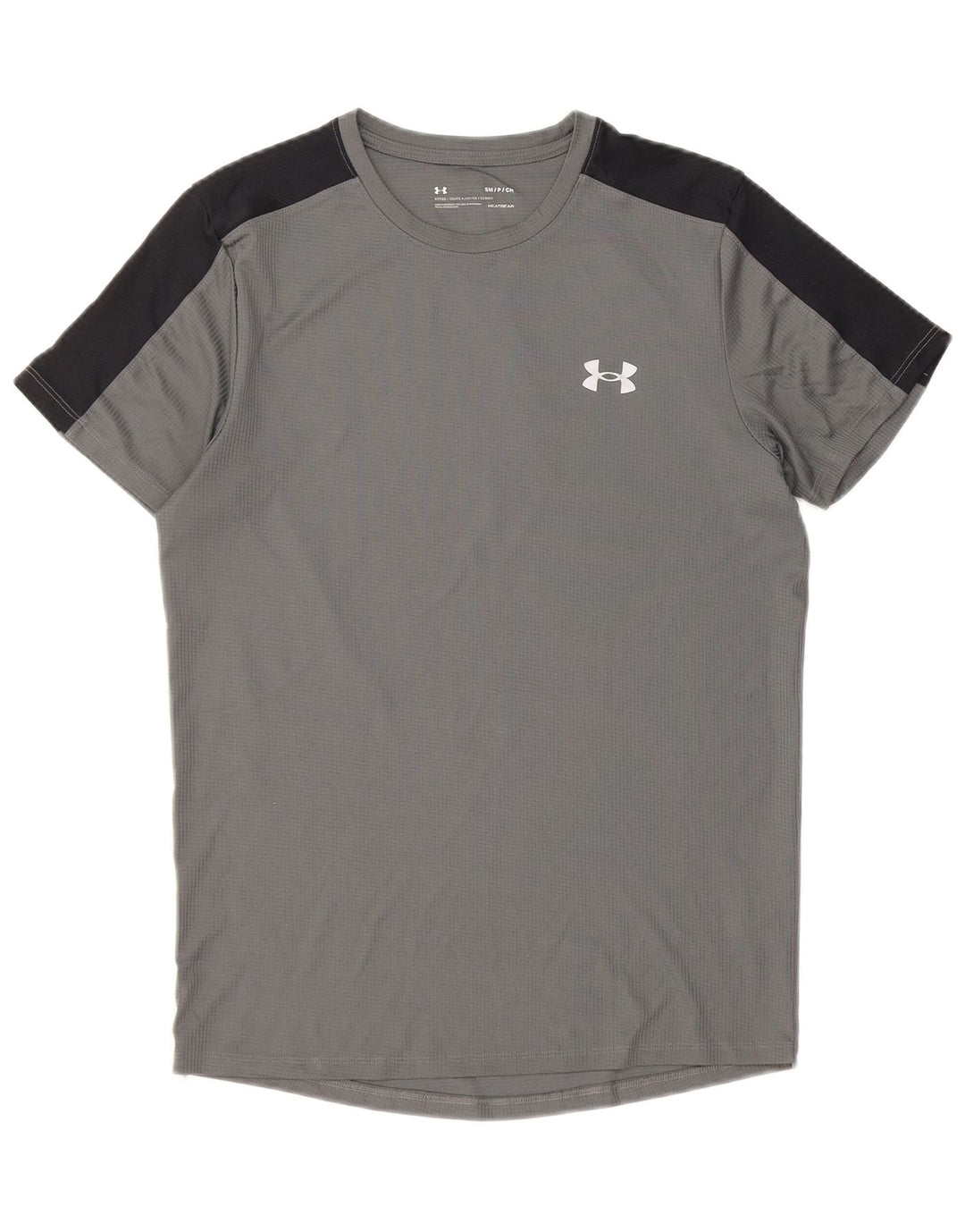 Under Armour Camiseta Heat Gear para hombre Top Small gris Colorblock Poliéster
