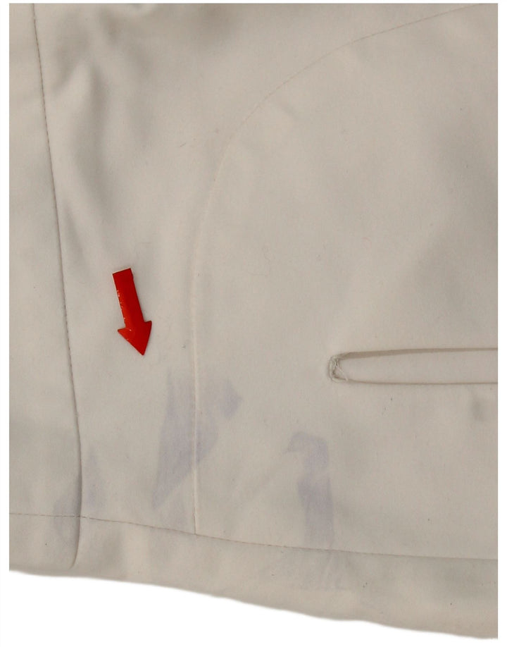 Zara Mujer Mini Falda Mediana W28 Blanco Algodón