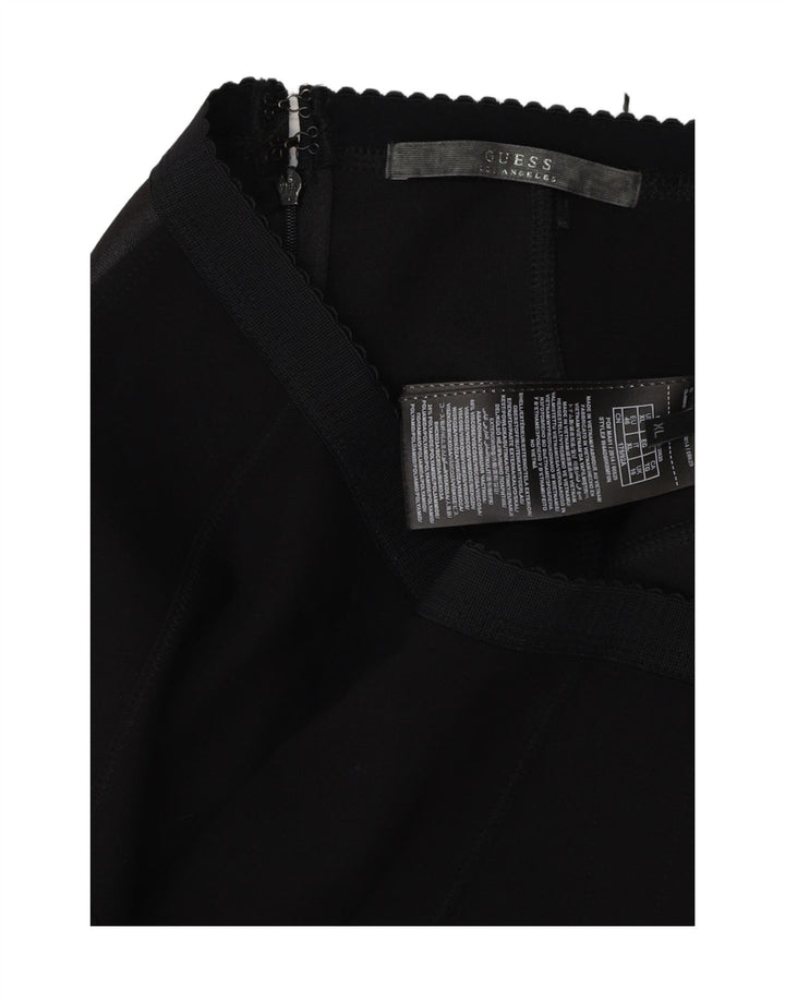 GUESS Falda lápiz para mujer UK 16 Large W36 Viscosa negra con bloques de color