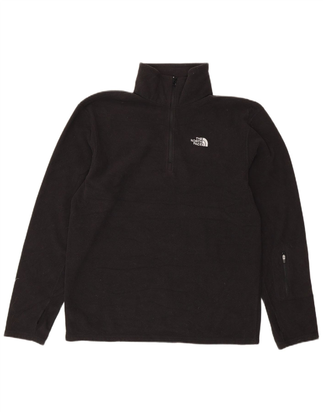 THE NORTH FACE Jersey de forro polar con cuello y cremallera para hombre Poliéster negro mediano