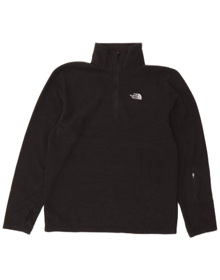 THE NORTH FACE Jersey de forro polar con cuello y cremallera para hombre Poliéster negro mediano