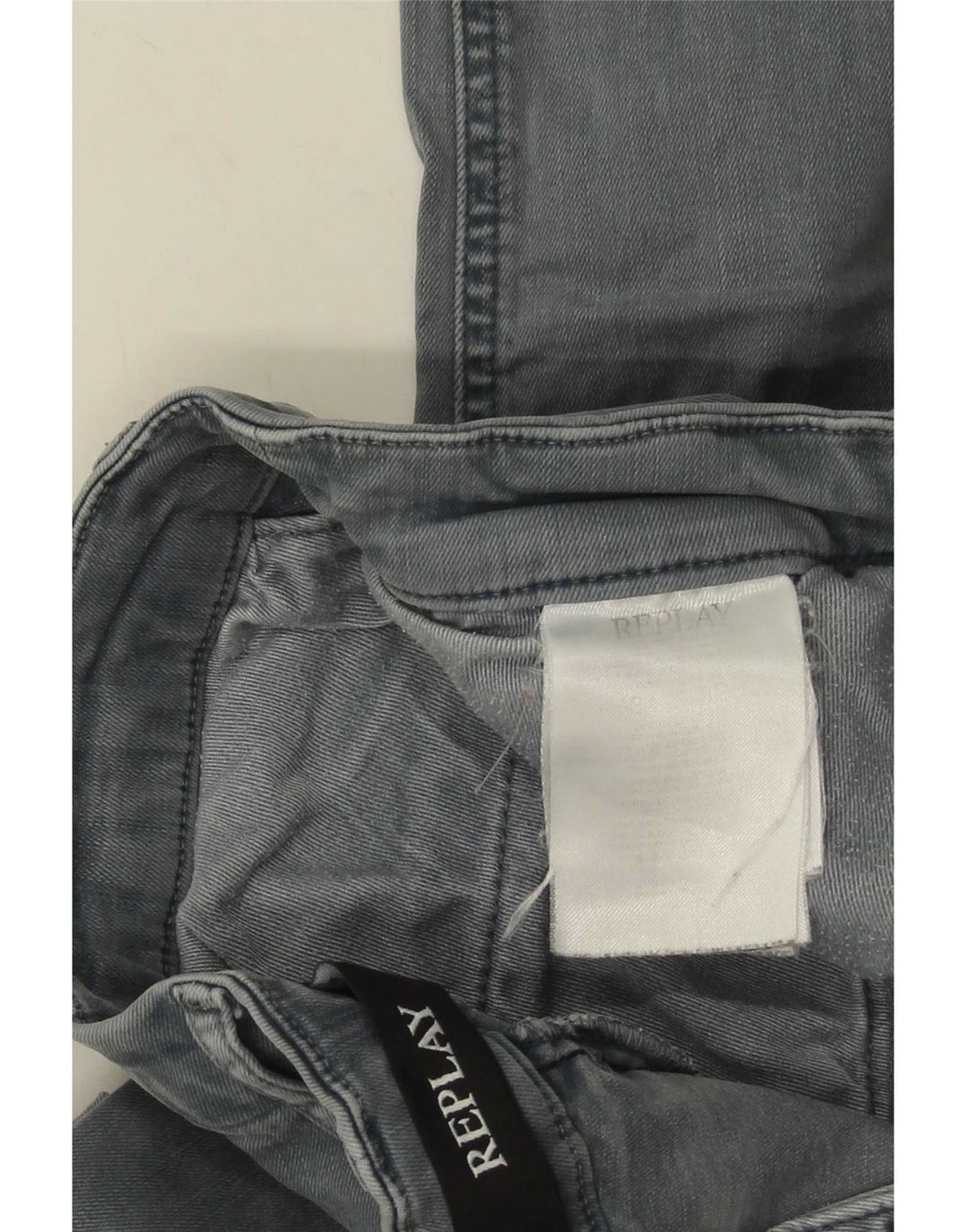 Replay Vaqueros ajustados para hombre W34 L32 Algodón gris