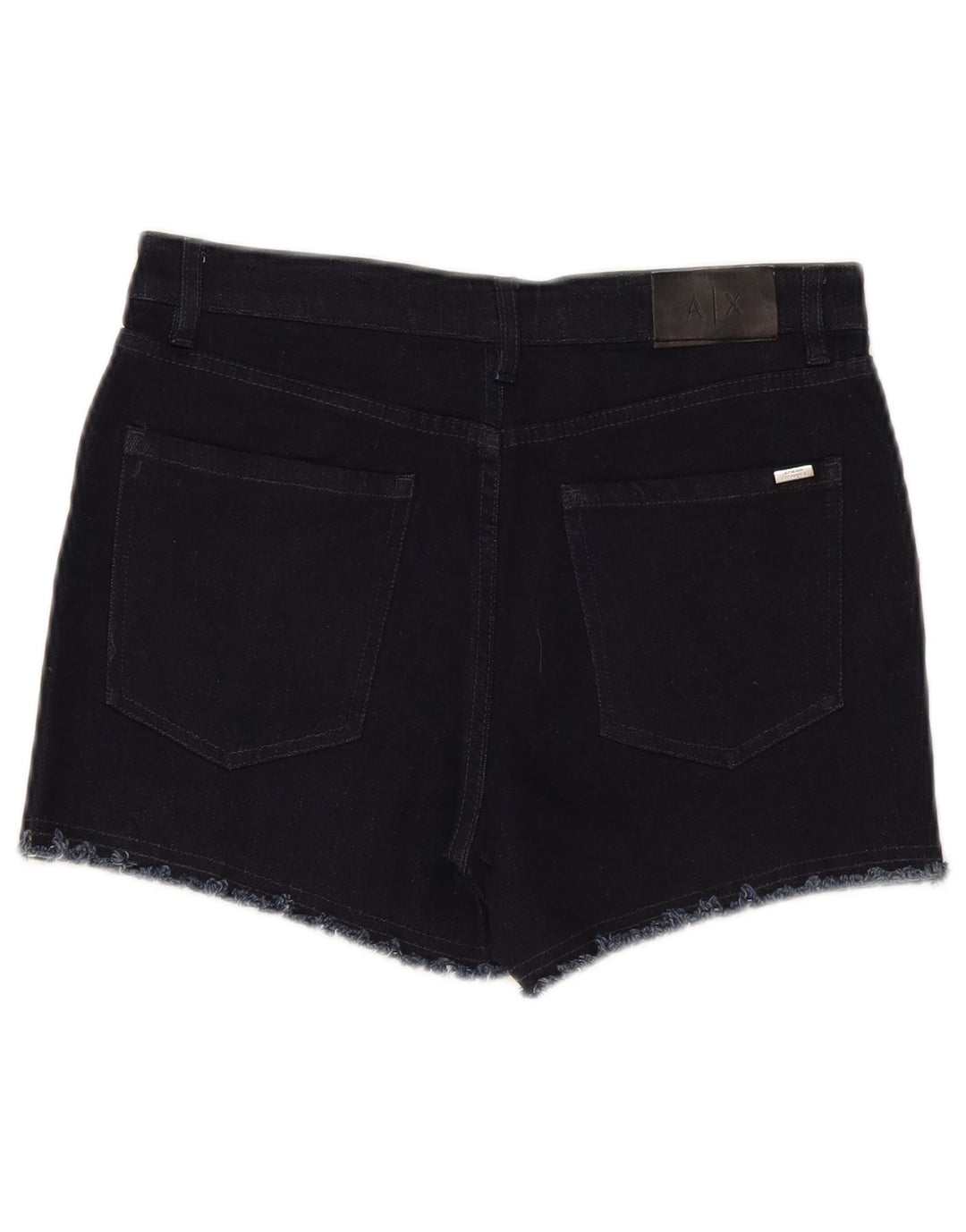 Armani Exchange Pantalones cortos vaqueros de talle medio para mujer W26 Small Black Cotton
