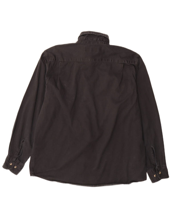 Wrangler Mens Denim Shirt Large Black Cotton