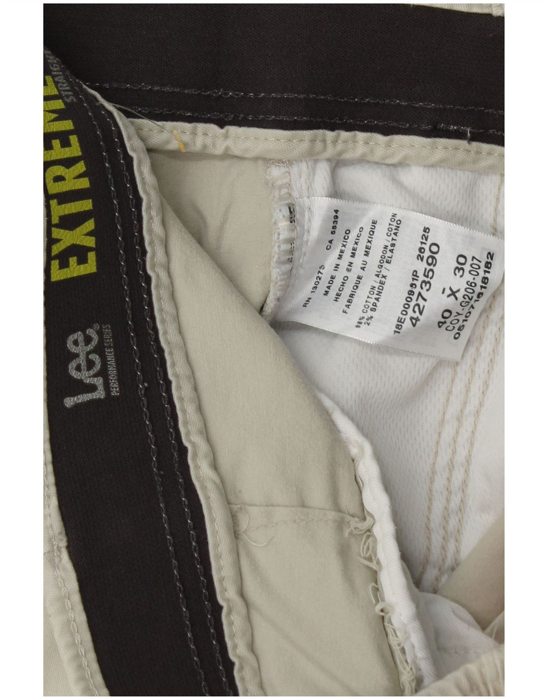 Lee Pantalones Chinos Rectos Extreme Motion para Hombre W40 L28 Algodón Beige