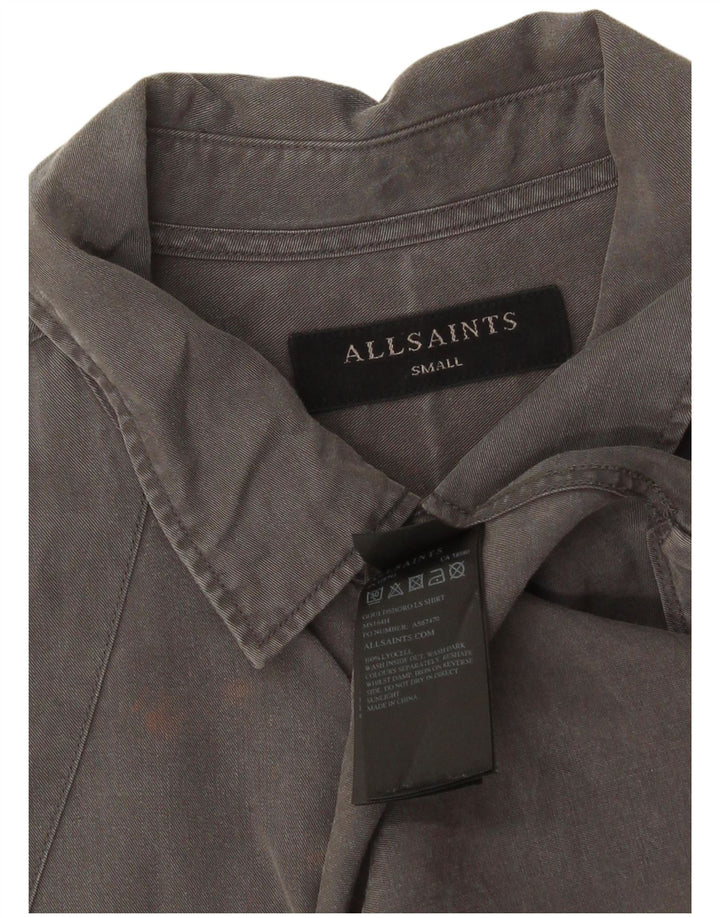 Camisa All Saints Hombre Pequeña Gris Lyocell
