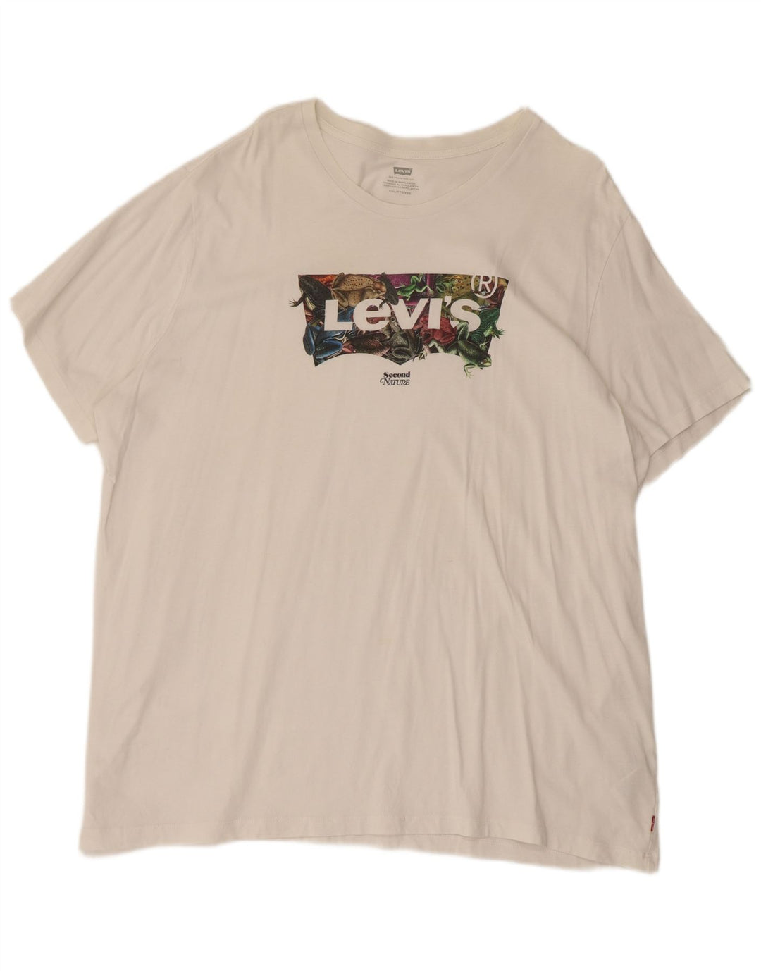 Levi's Camiseta Gráfica Mujer Top 2XL Algodón Blanco