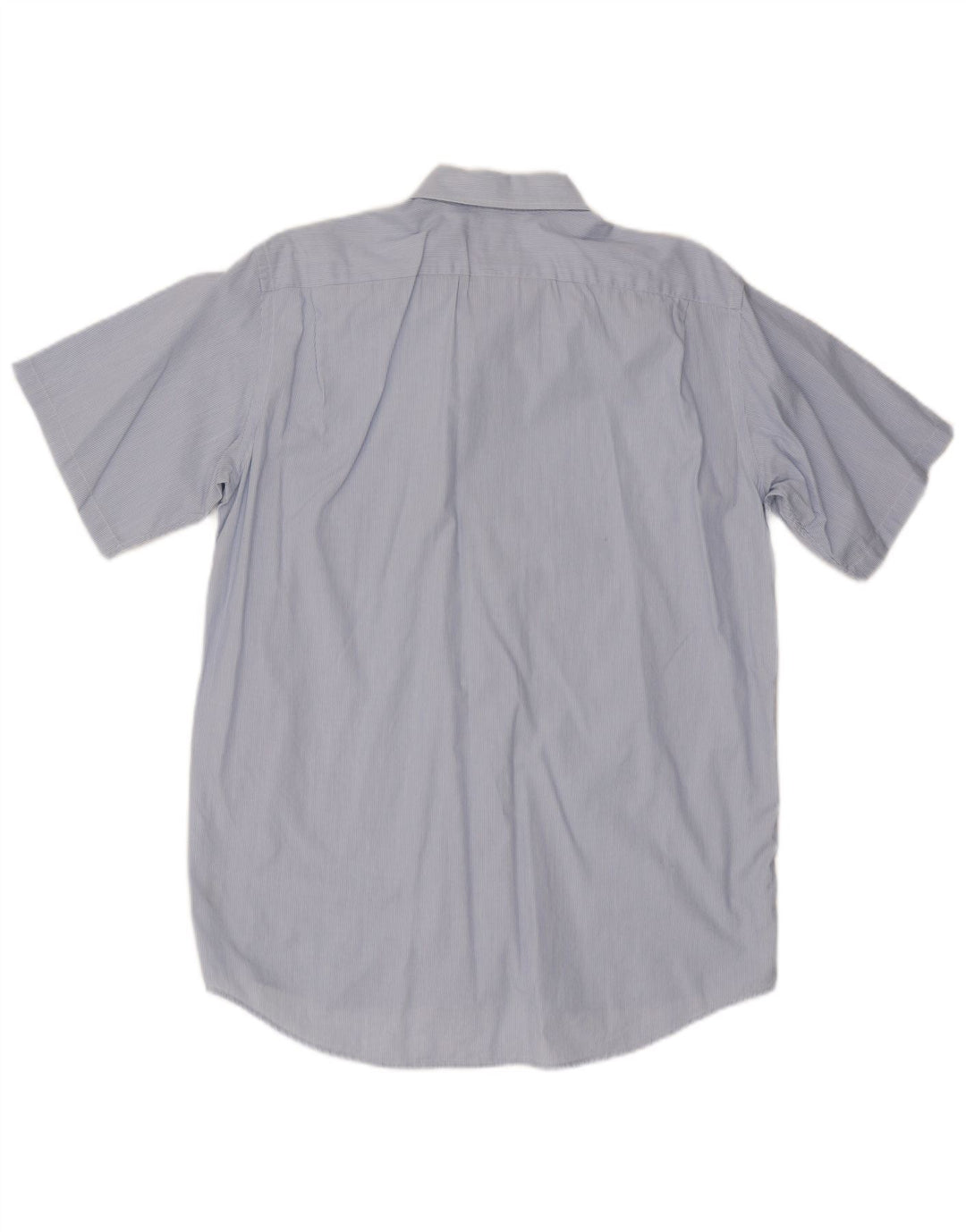 Camisa Lacoste Hombre Manga Corta Talla 39 Algodón Rayas Azul Medio