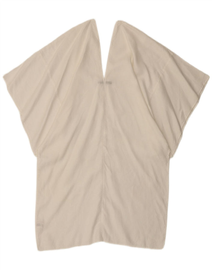 Stefanel Blusa de Ala de Murciélago para Mujer Top UK 40 Grande Lino Blanco