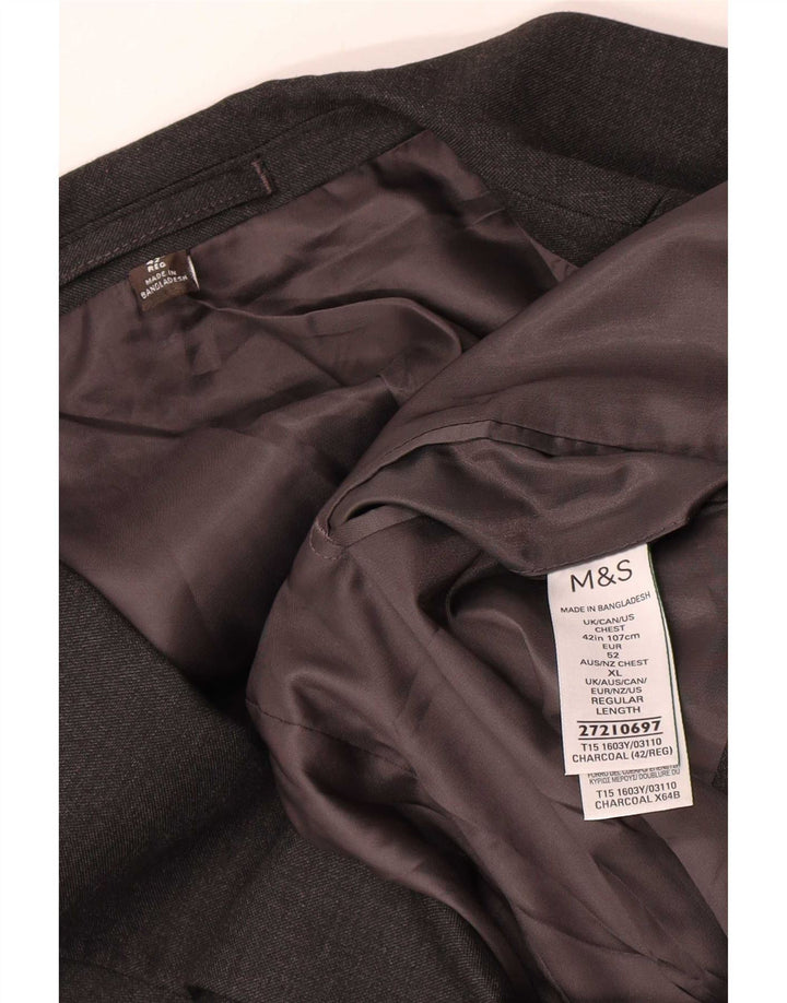 Marks & Spencer Chaqueta tipo blazer de 2 botones para hombre Reino Unido 42 Poliéster gris grande