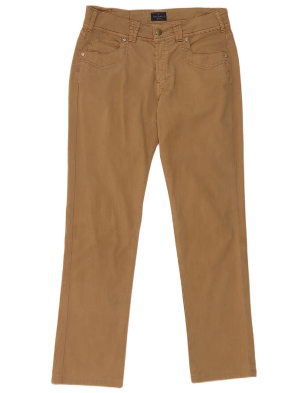 Pantalón Casual Mujer Trussardi Recto W29 L30 Algodón Beige