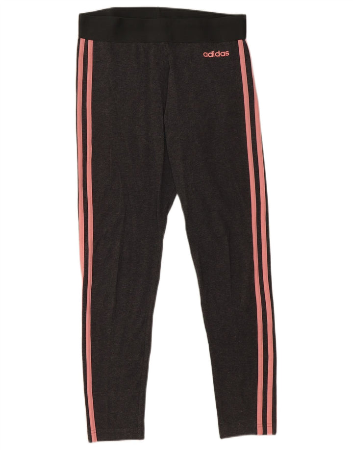Adidas Leggings cortos para mujer Reino Unido 12/14 Algodón gris medio