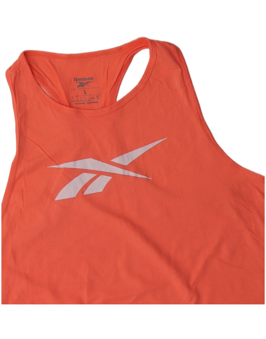 Reebok Camiseta sin mangas gráfica para mujer UK 16/18 Grande Naranja Algodón