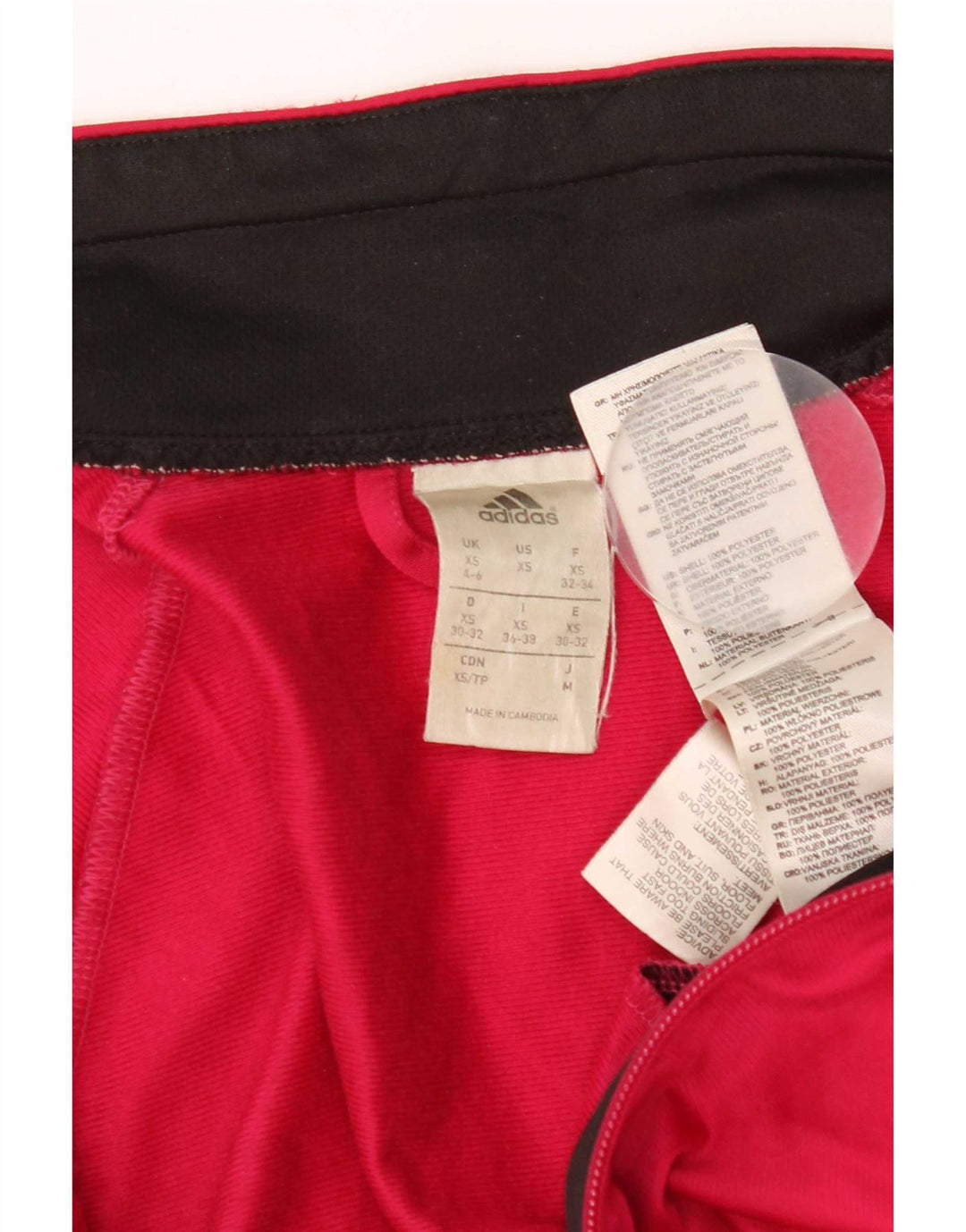Adidas Mujer Chándal Top Chaqueta UK 4/6 XS Rosa Poliéster