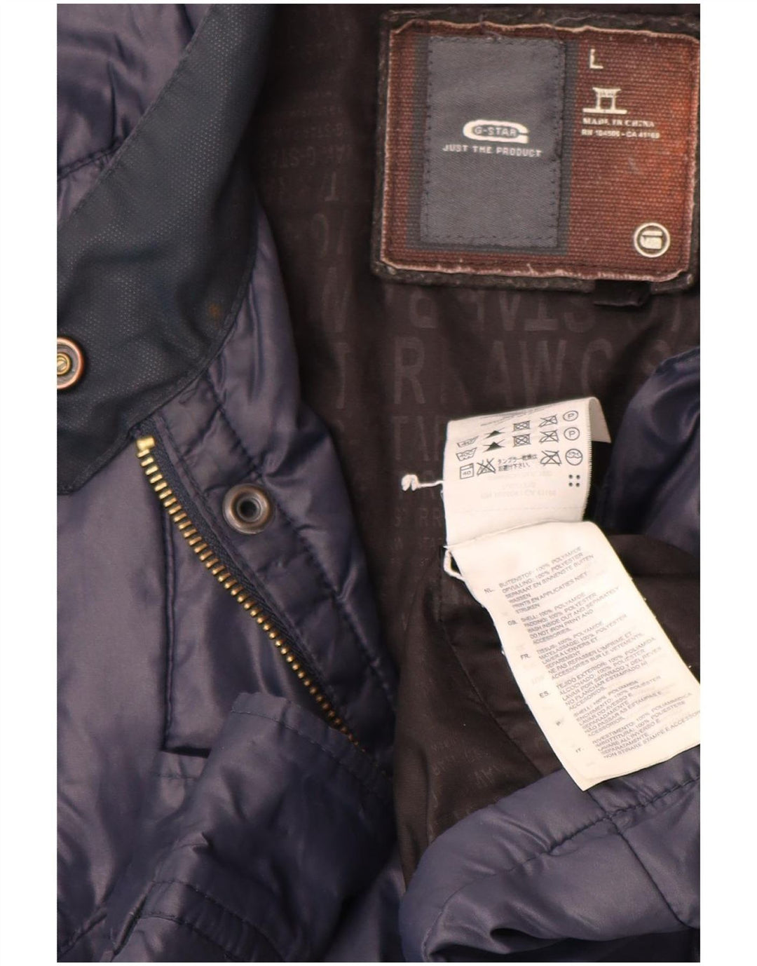 G-Star Chaqueta acolchada para hombre UK 40 Large Poliamida azul marino