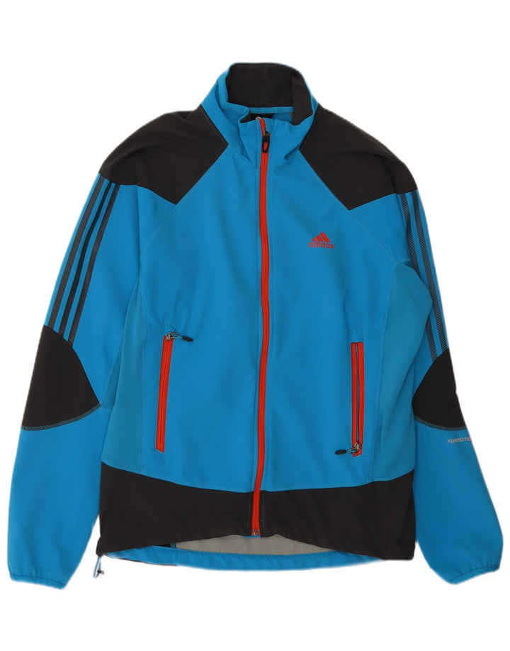 ADIDAS Chaqueta de chándal para hombre UK 44/46 Grande Azul Colorblock Poliéster