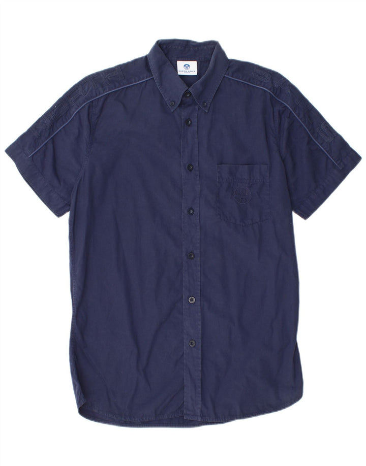 Camisa North Sails Hombre Manga Corta Algodón Azul Marino Mediano