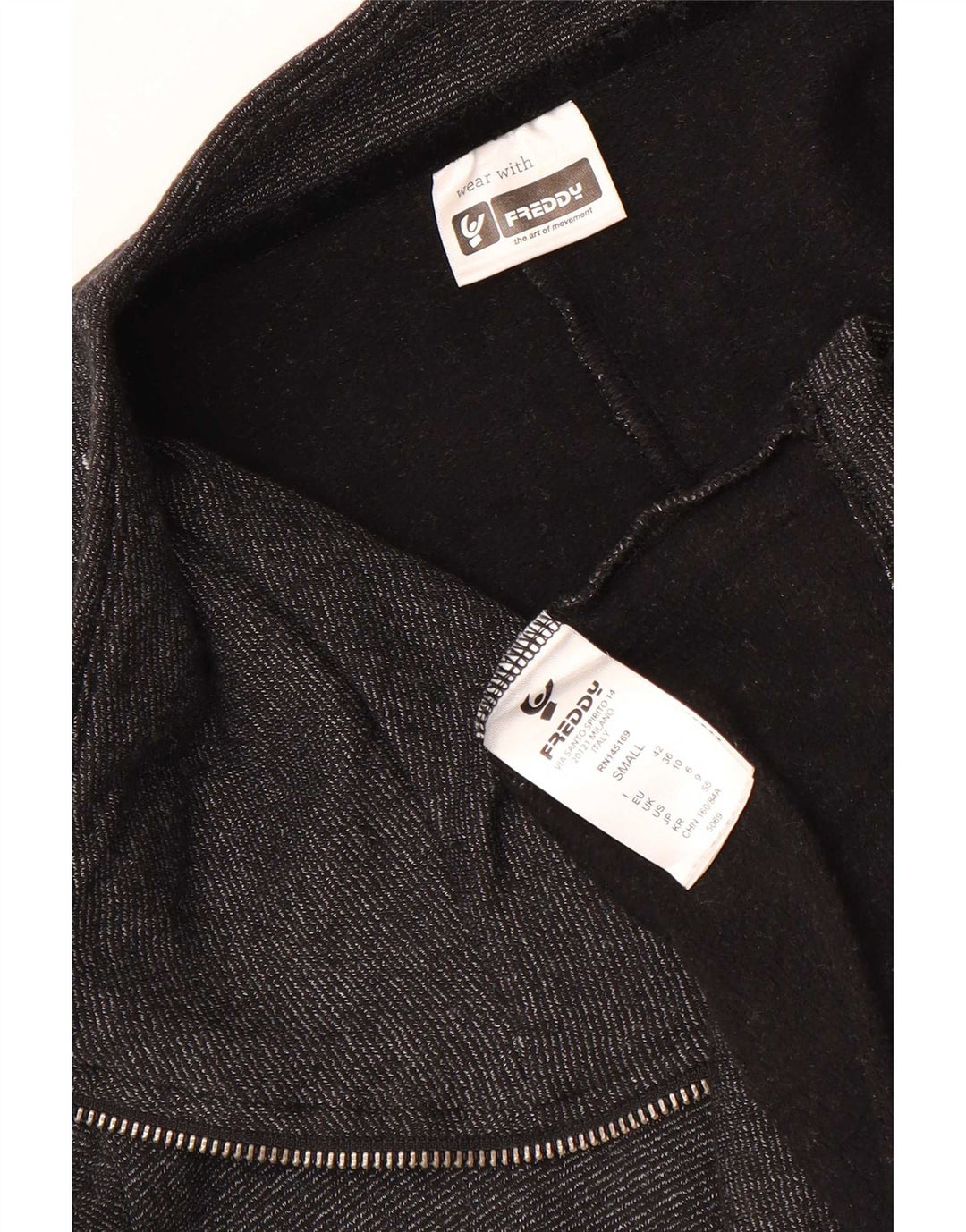 Freddy Chaqueta de chándal extragrande para mujer UK 10 Small Grey Cotton