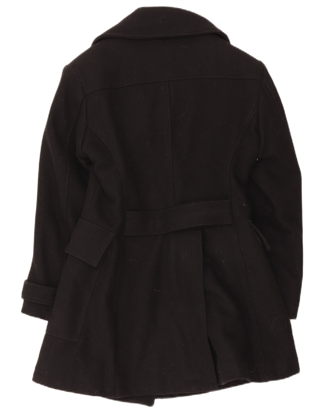 Bomb Boogie Abrigo cruzado para mujer UK 10 Small Lana negra