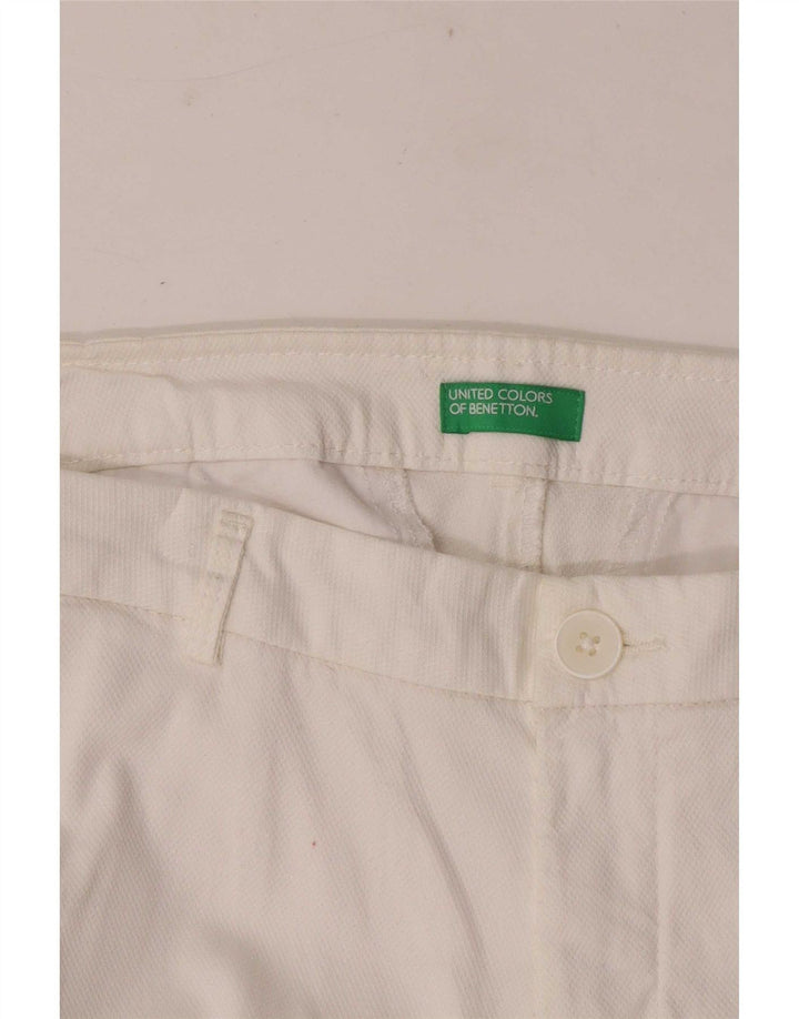 Benetton Pantalón Corto Recto W32 L25 Blanco