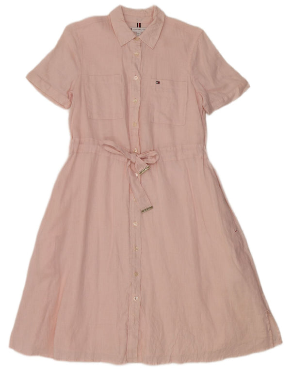 Tommy Hilfiger Vestido largo para mujer UK 4 XS Lino rosa