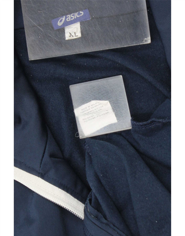 Asics Hombre Chándal Top Jacket XL Azul Marino Rayas Poliéster