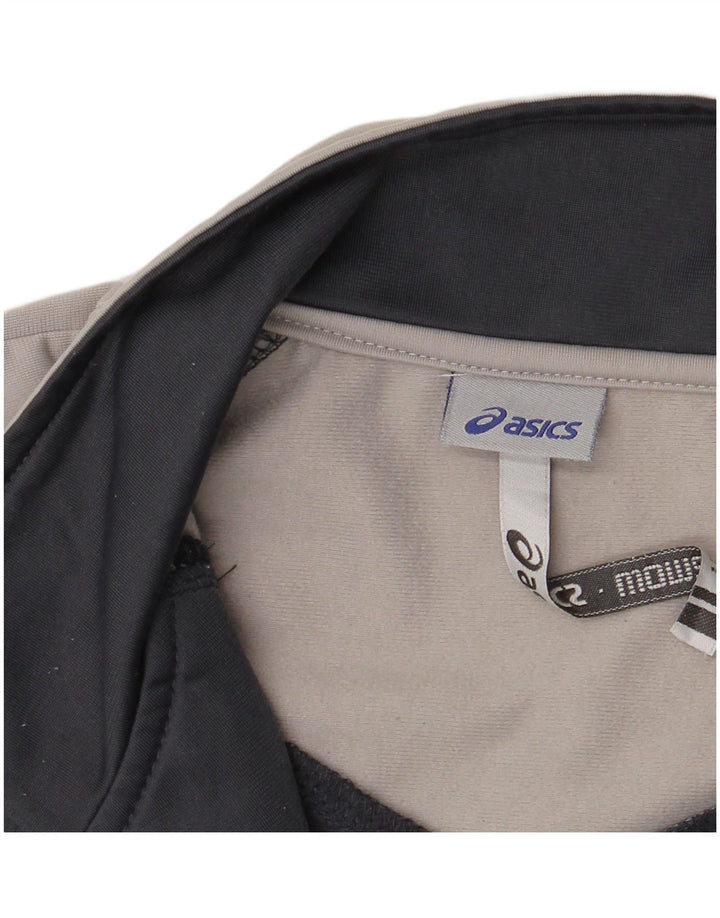 Asics Chaqueta de chándal para mujer UK 40 Grande Gris Colorblock Poliéster