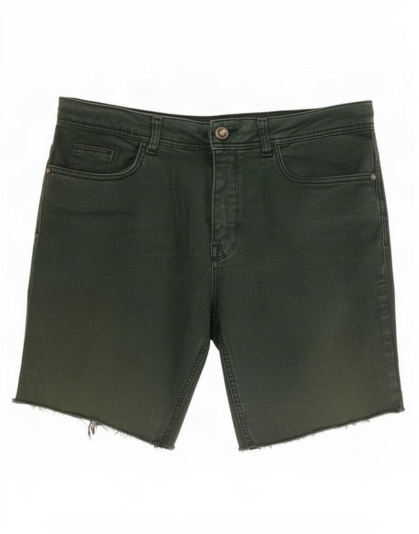 Zara Mujer Shorts Vaqueros EU 40 Medium W30 Verde