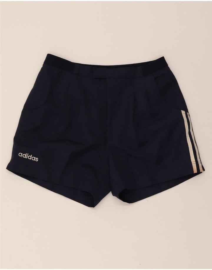 ADIDAS Womens Pegged Chino Shorts W32 Large Navy Blue Polyester Vintage Adidas and Second-Hand Adidas from Messina Hembry 
