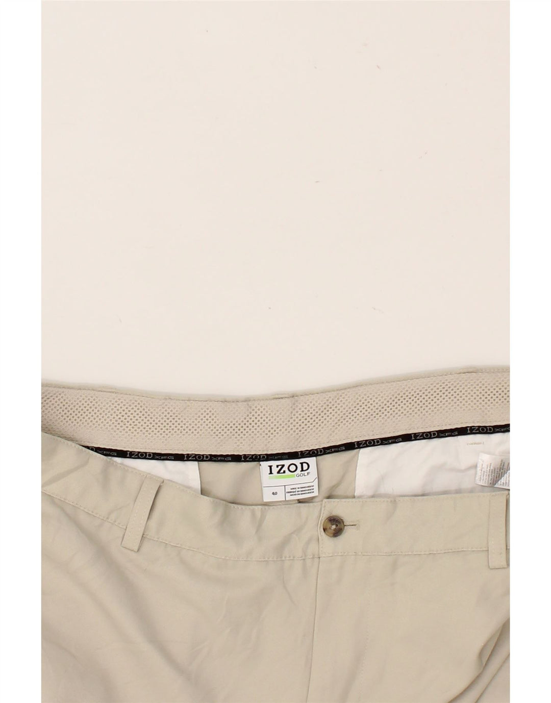 IZOD Mens Cargo Shorts W40 XL Beige Polyester Vintage Izod and Second-Hand Izod from Messina Hembry 