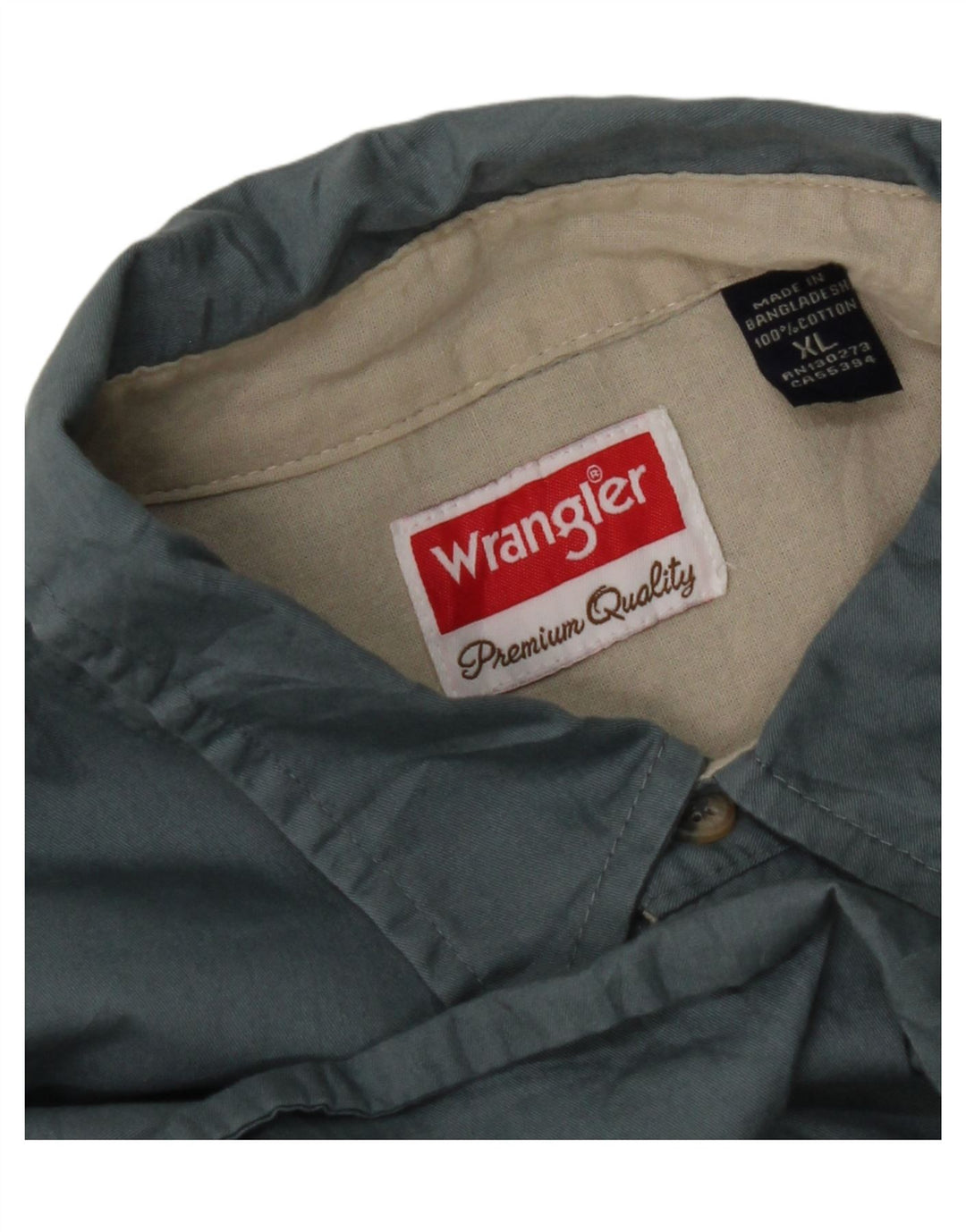 WRANGLER Mens Short Sleeve Shirt XL Blue Cotton