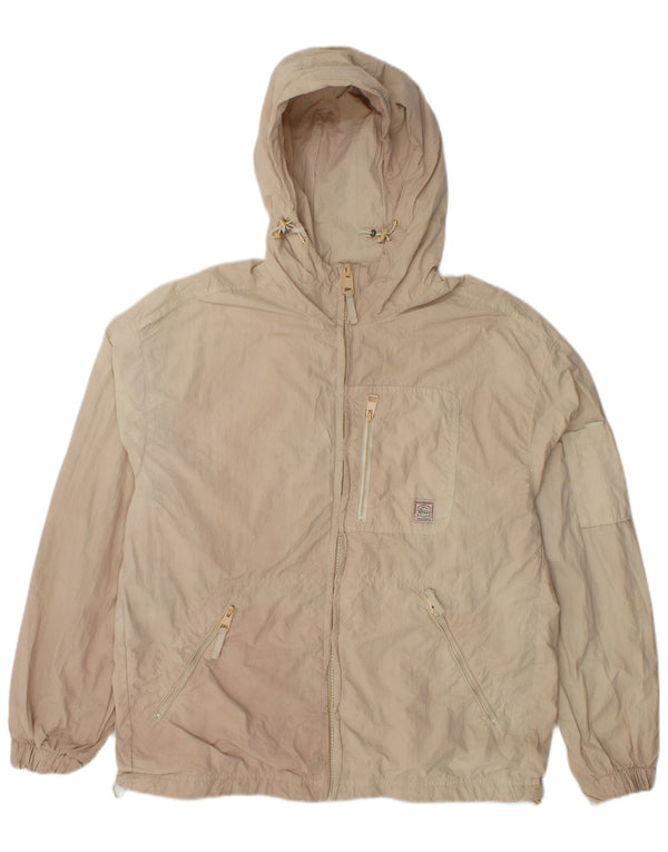Zara Mujer Chaqueta Lluvia Extragrande Con Capucha UK 40 Medium Beige