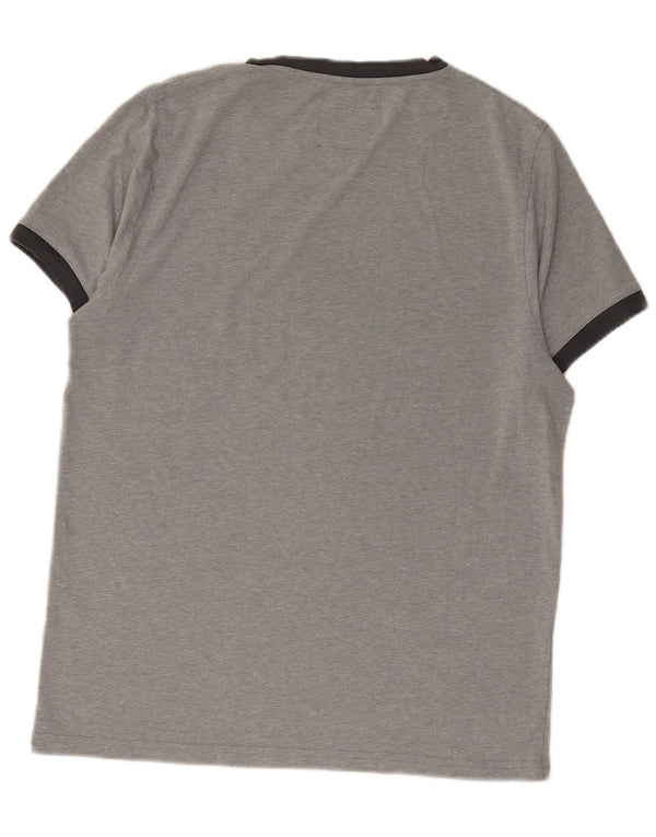 MUSTO Camiseta gráfica para hombre Top gris medio moteado