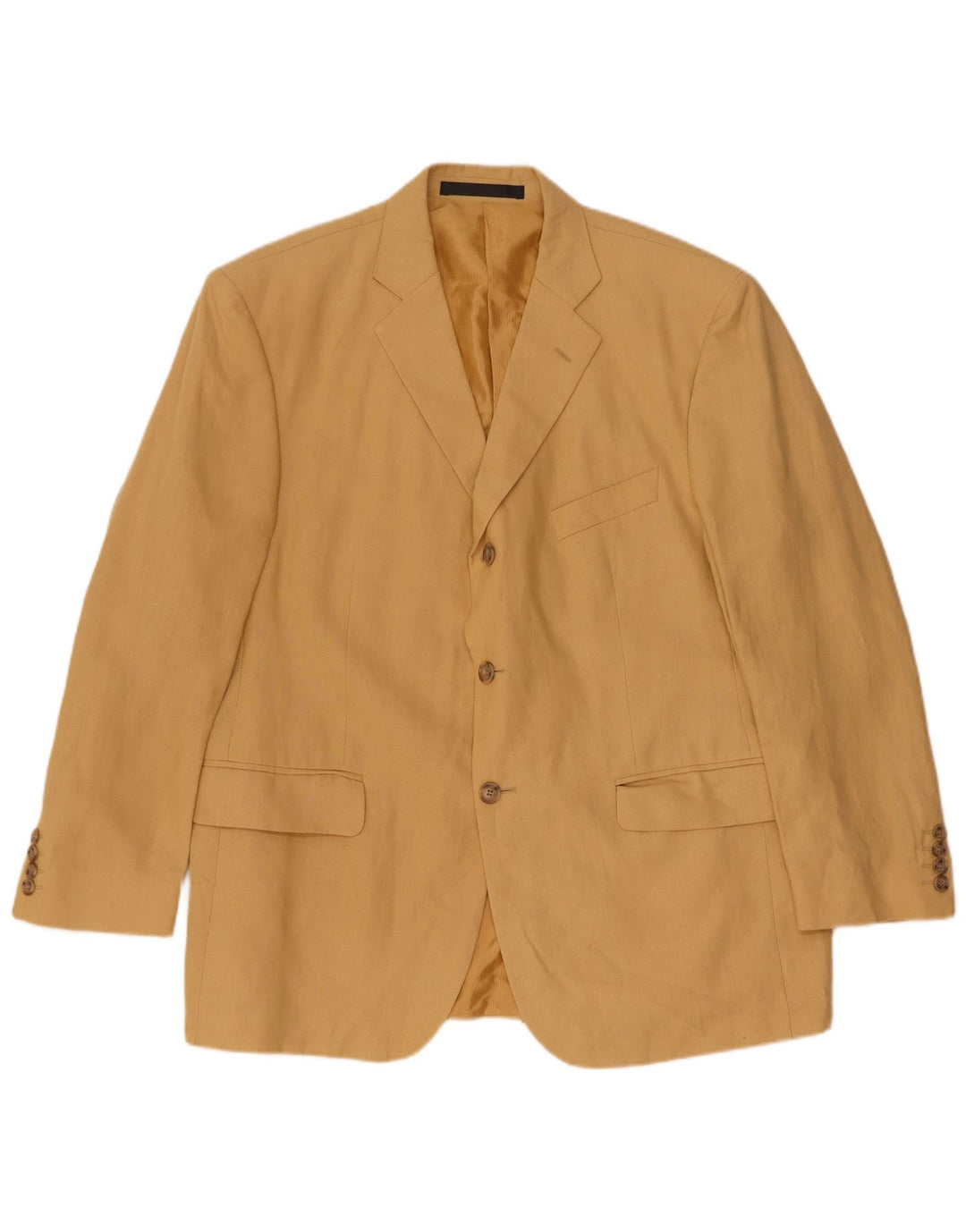 Chaqueta Blazer para Hombre de 3 Botones Marks & Spencer Reino Unido 42 Grande Lino Beige