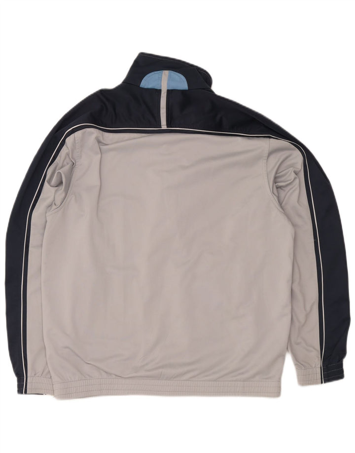 Diadora Chaqueta de chándal para hombre ES 40 Poliéster color block gris medio