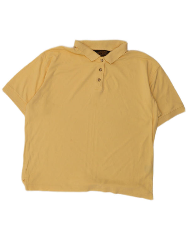 EDDIE BAUER Polo para mujer UK 40 Grande Algodón amarillo