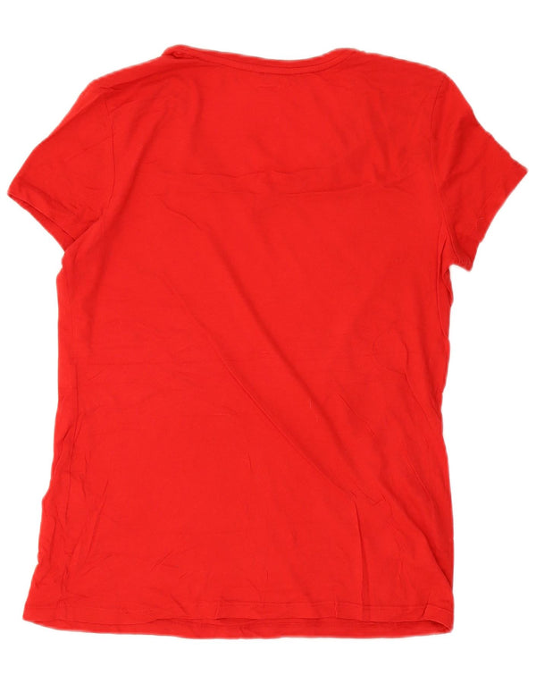 NAUTICA Camiseta Mujer Top UK 44 Medio Rojo Algodón