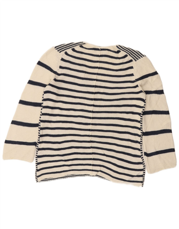 Tommy Bahama Suéter con cuello en V para mujer UK 14 Medium Off White Nautical