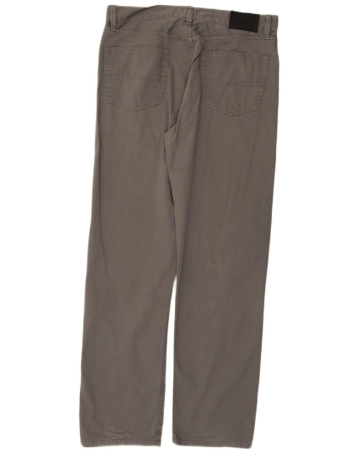 HUGO BOSS Pantalones informales rectos Arkansas para hombre W36 L32 Algodón gris