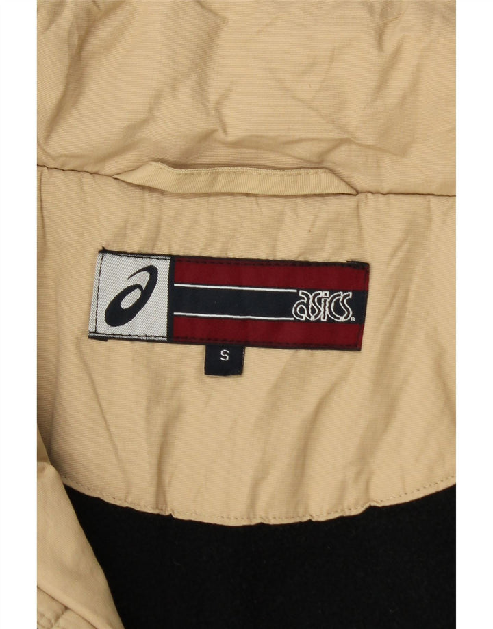 ASICS Chaqueta cortavientos con capucha para hombre UK 36 Small Beige Poliamida