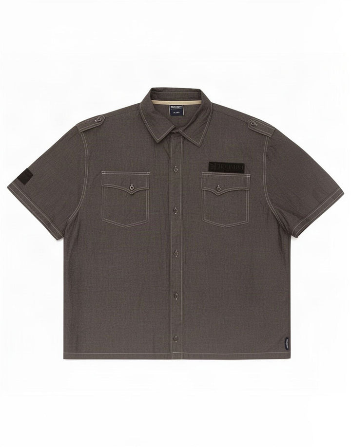 Triumph Camisa gráfica de manga corta para hombre XL Algodón gris
